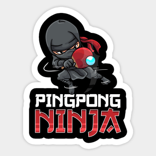 Pingpong Ninja Table Tennis Pingpong Player Sticker